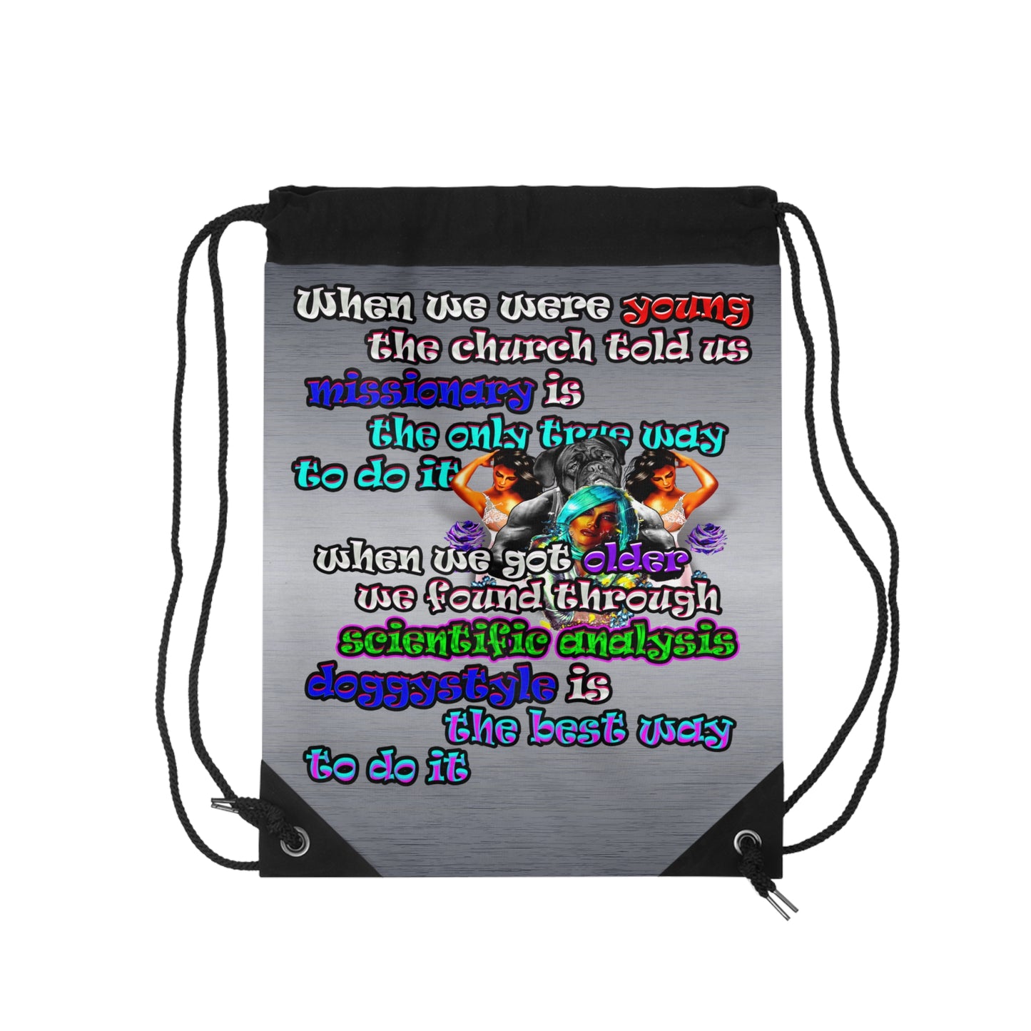 doggystyle - Drawstring Bag (brushed nickel)