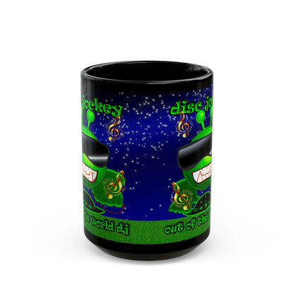 disc jockey - Black Mug ('snoops' background)