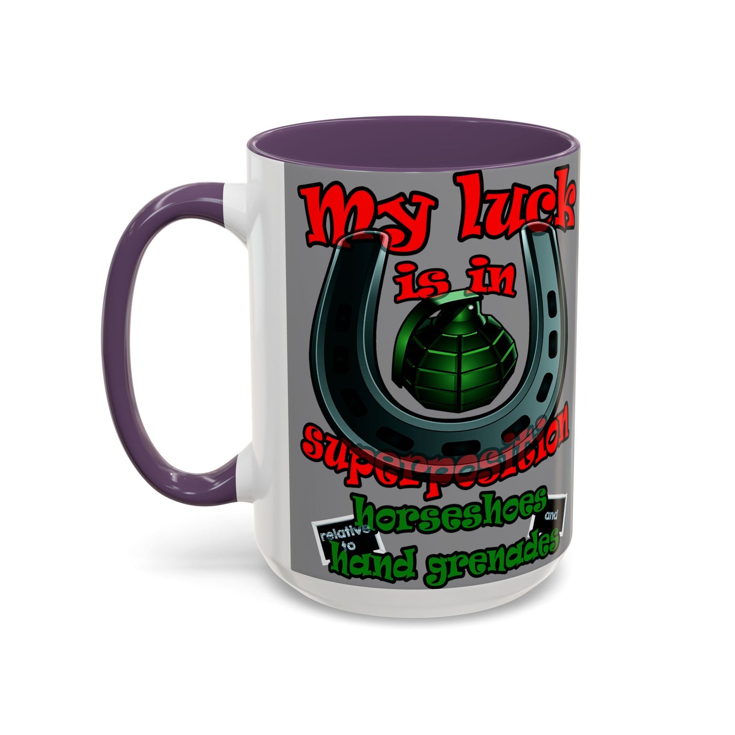 my luck - Accent Mug (grey)