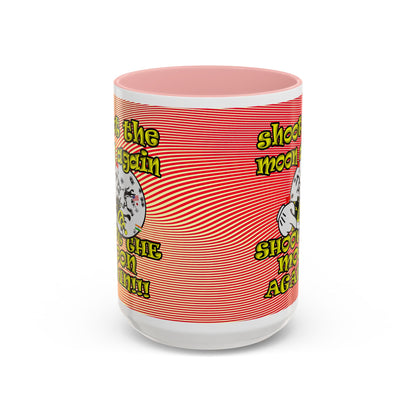 shoot the moon again - Accent Mug (yellow-orange wave)