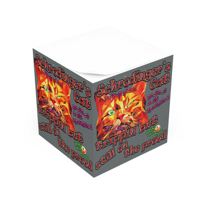 schrodinger's cat - note cube (dark grey)
