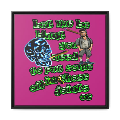 og - framed canvas art (pink)