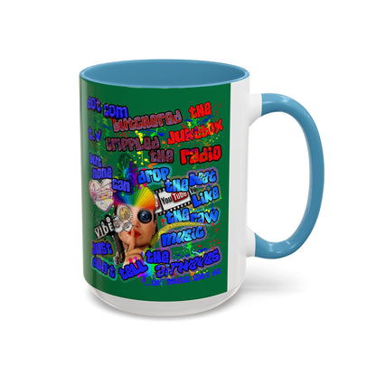 drop the beat - Accent Mug (dark green)