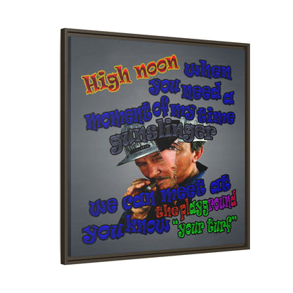 high noon - framed canvas art (grey-light grey)