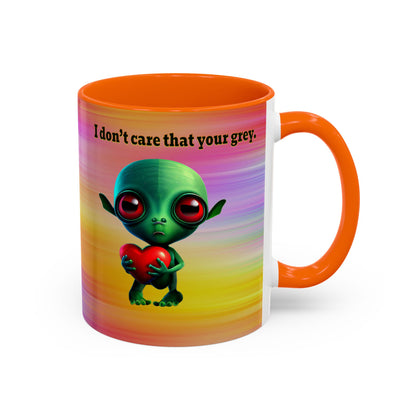 I don't care that your grey - Accent Mug (color blur)
