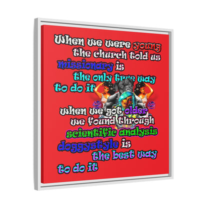 doggystyle - framed canvas art (red)