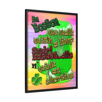celtics logo - framed canvas art (color blur)