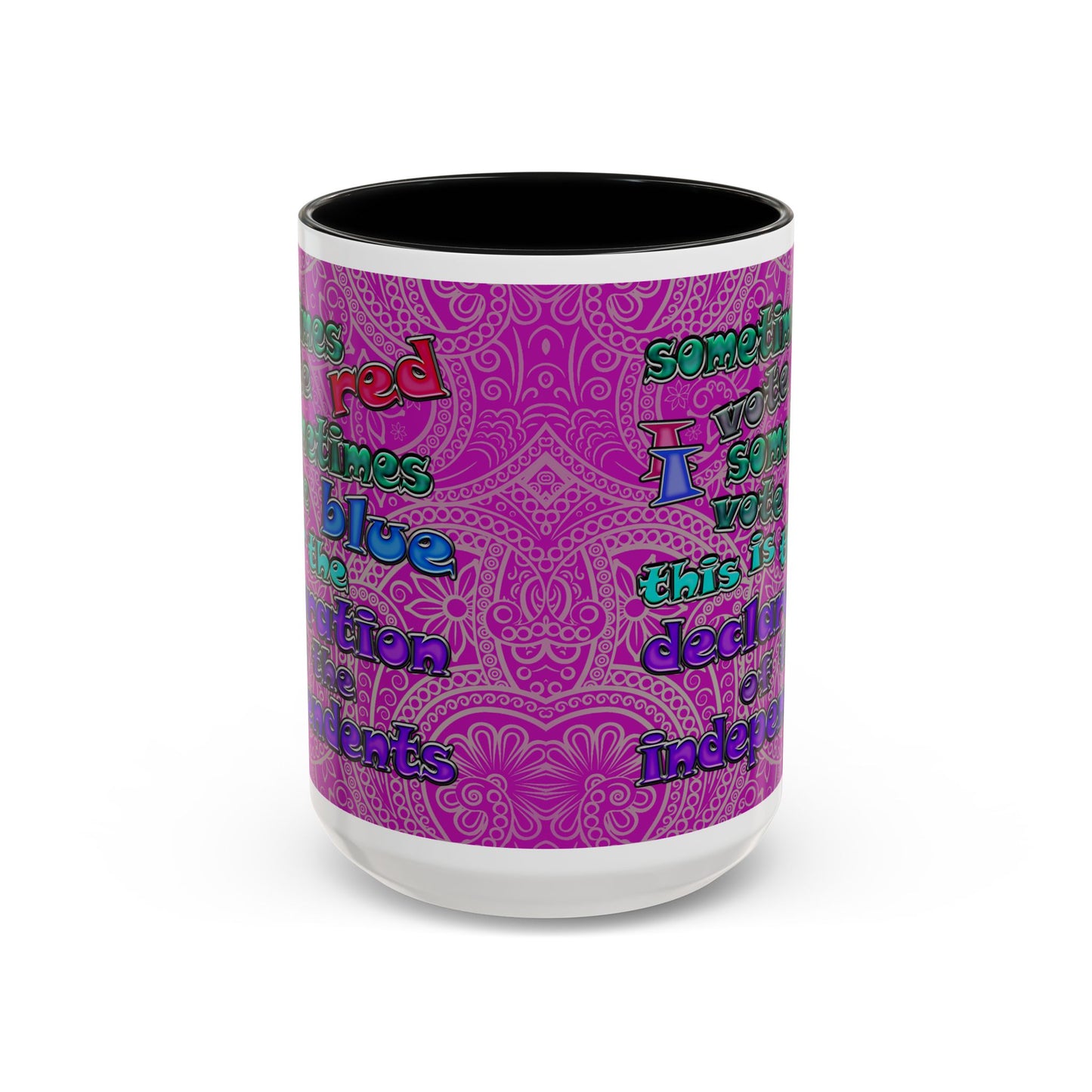 declaration of the independents - Accent Mug (pink swirl)