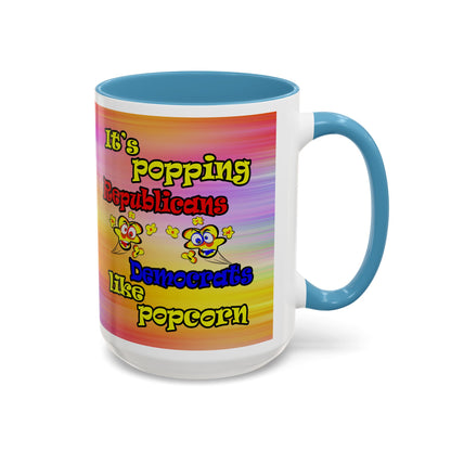 popping like popcorn - Accent Mug (color blur)