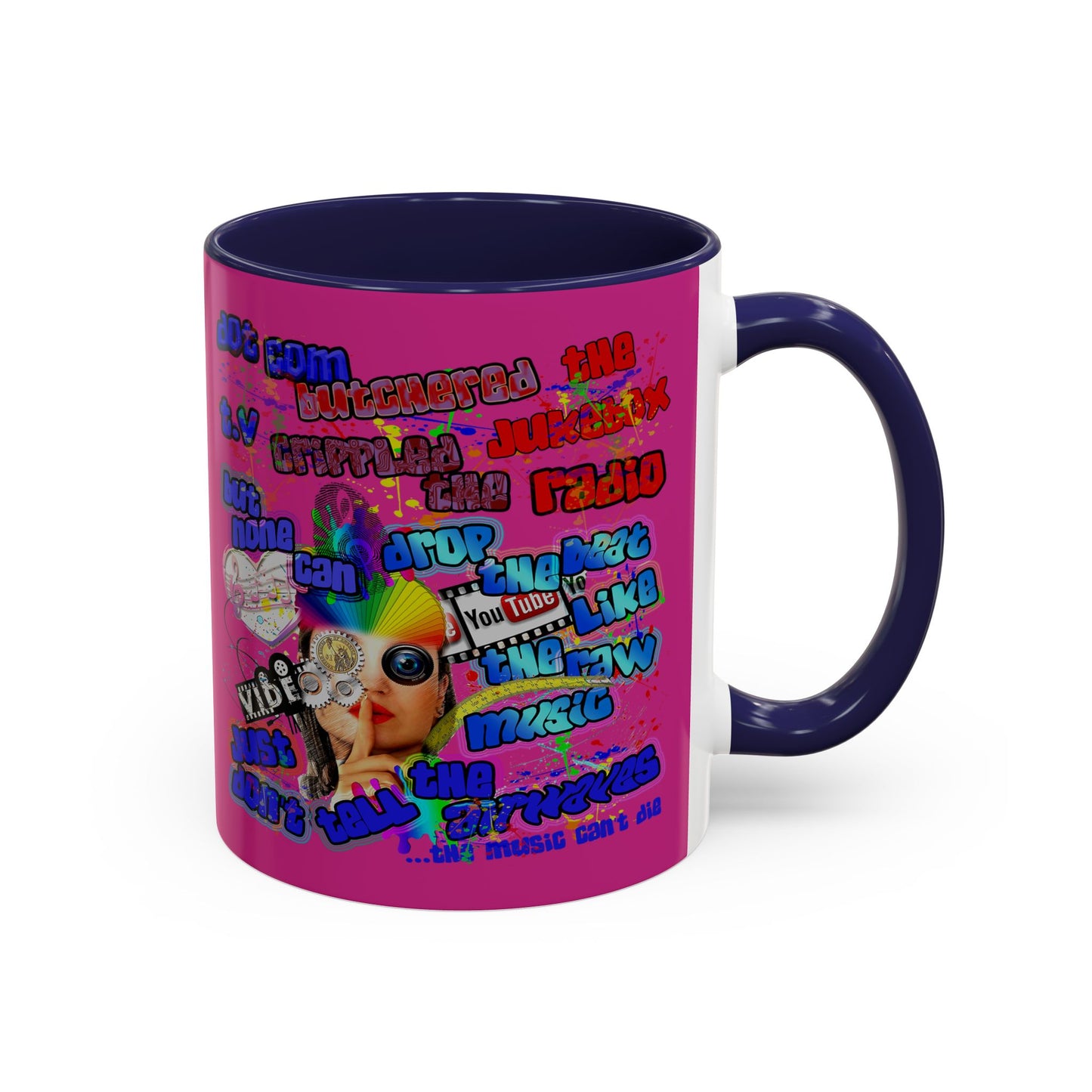 drop the beat - Accent Mug (pink)