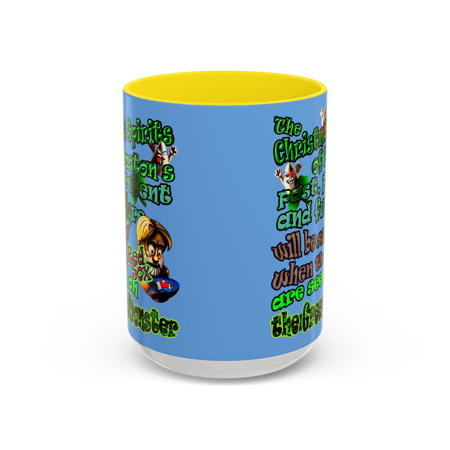 christmas spirits of boston - Accent Mug (light blue)