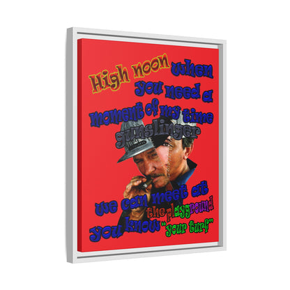 high noon - framed canvas art (red)