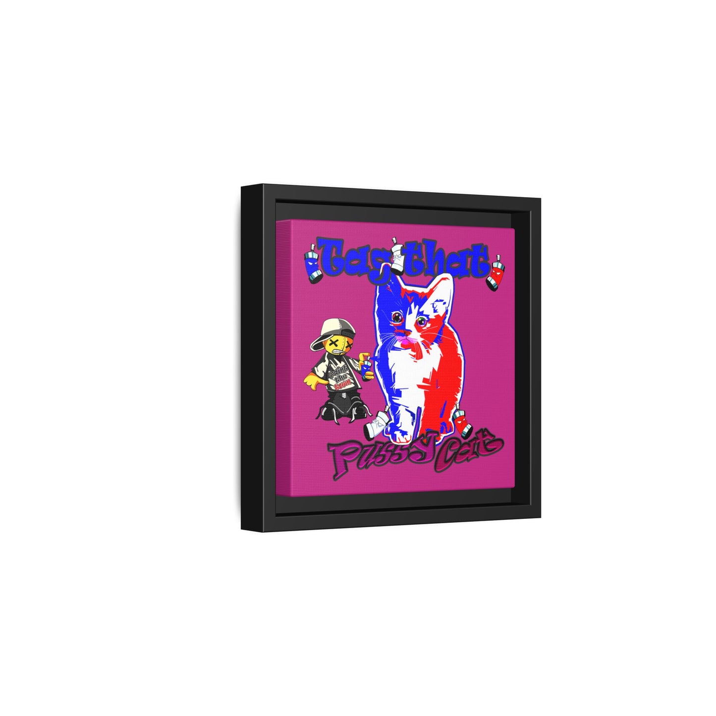 tag that - framed canvas art (pink)