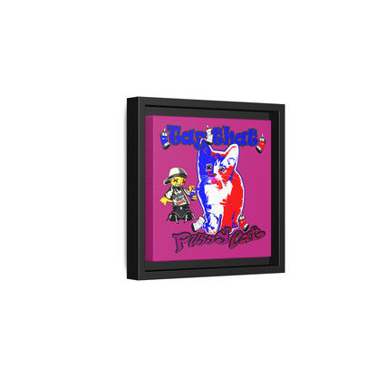 tag that - framed canvas art (pink)