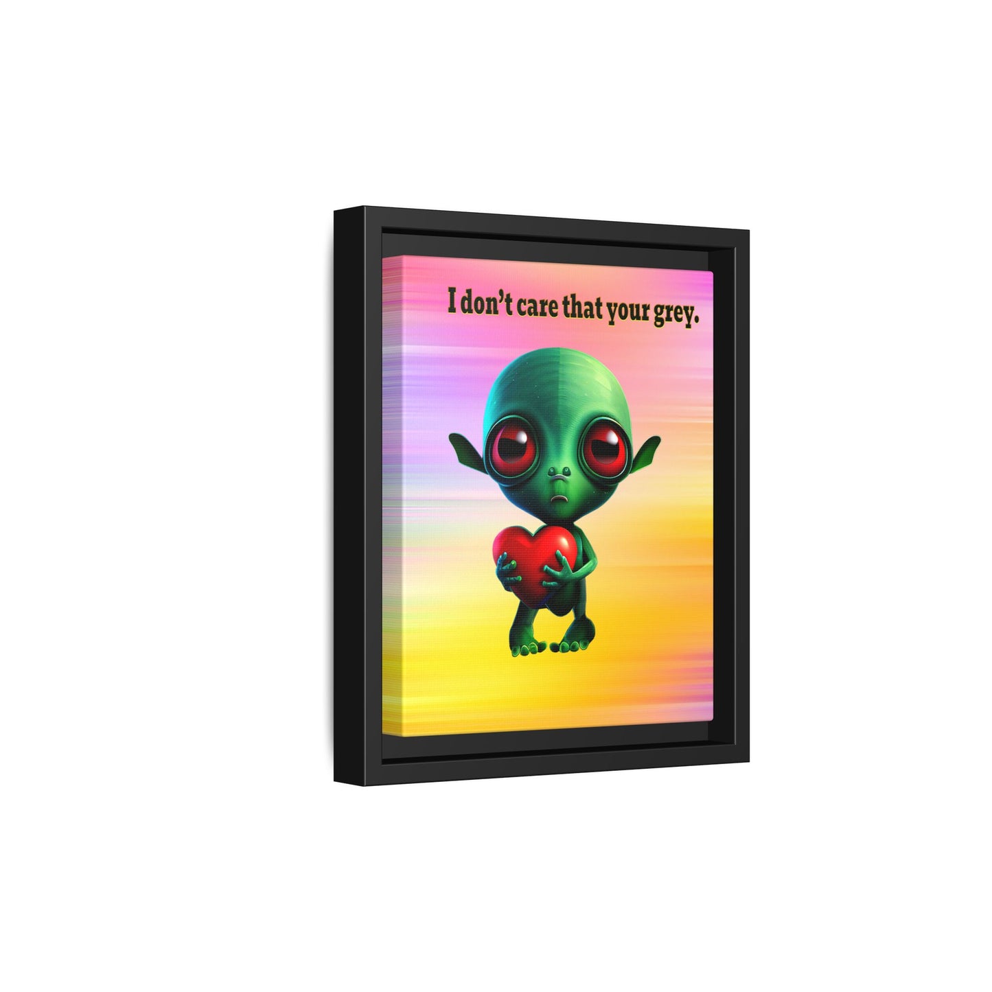 I don't care that your grey - framed canvas art (color blur)