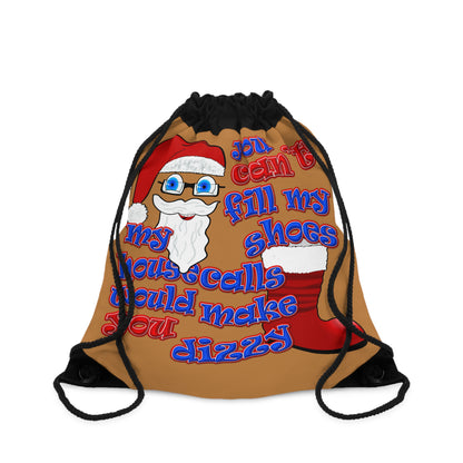 santa's shoes - Drawstring Bag (light brown)
