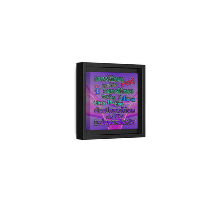declaration of the independents - framed canvas art (purple-pink wave)
