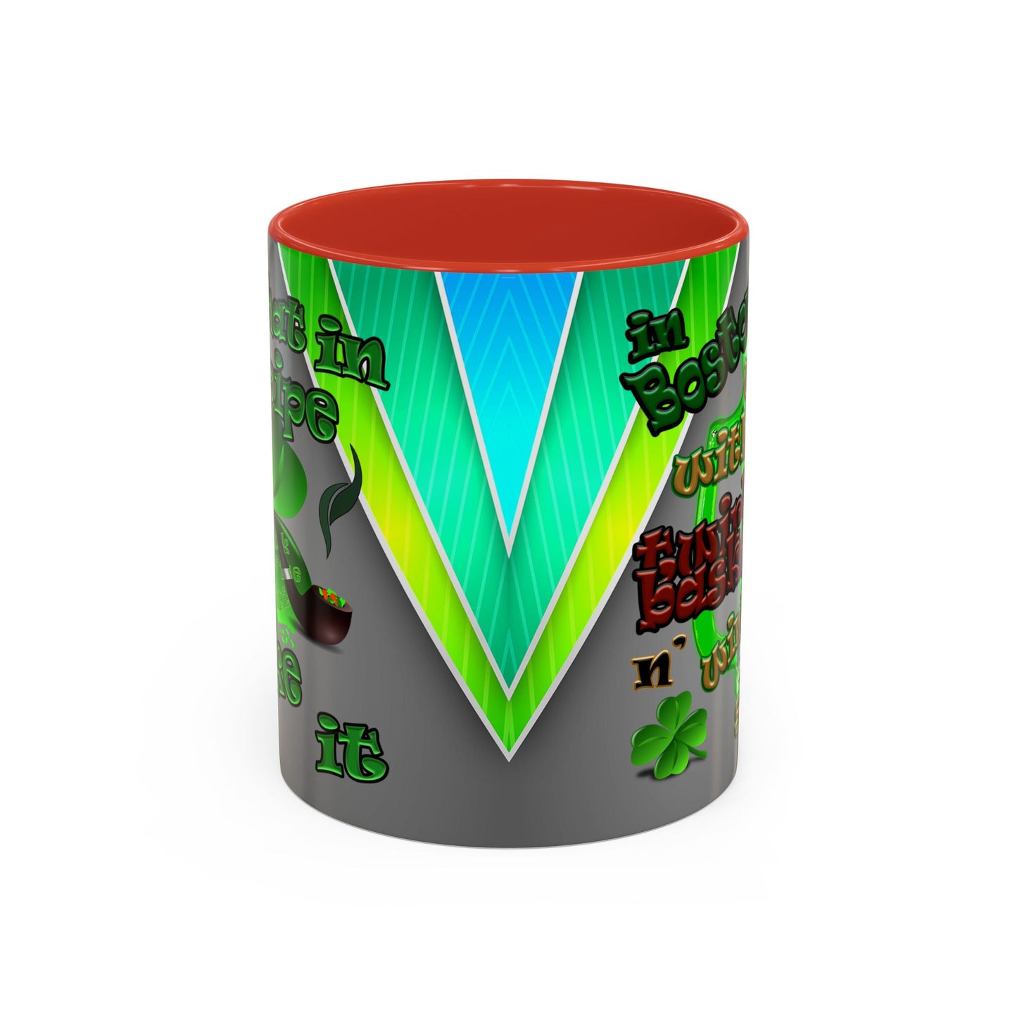 celtics logo - Accent Mug (rainbow split)