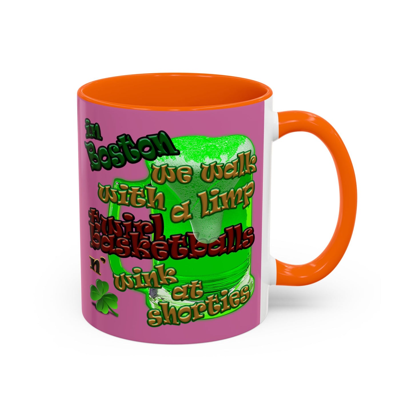 celtics logo - Accent Mug (light pink)