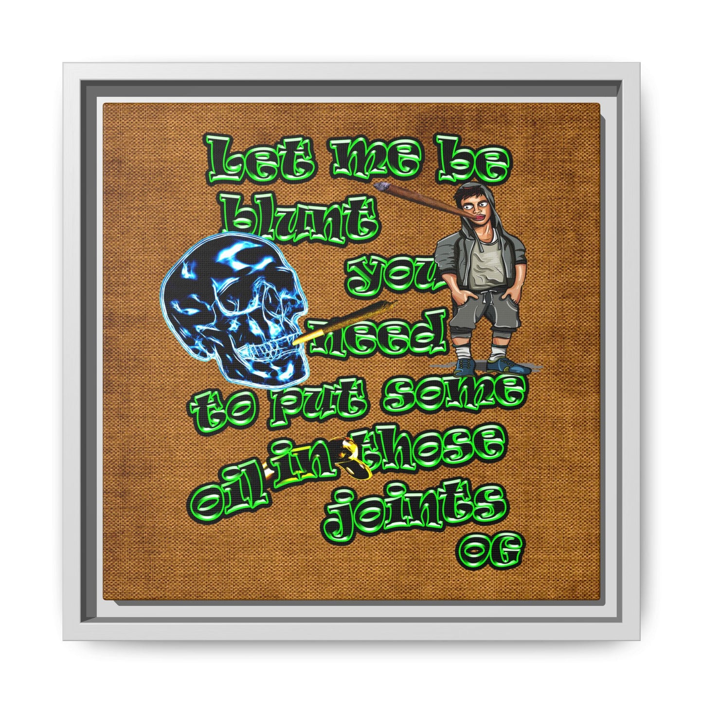 og - framed canvas art (brown papyrus)