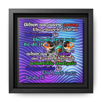 doggystyle - framed canvas art (purple wave)