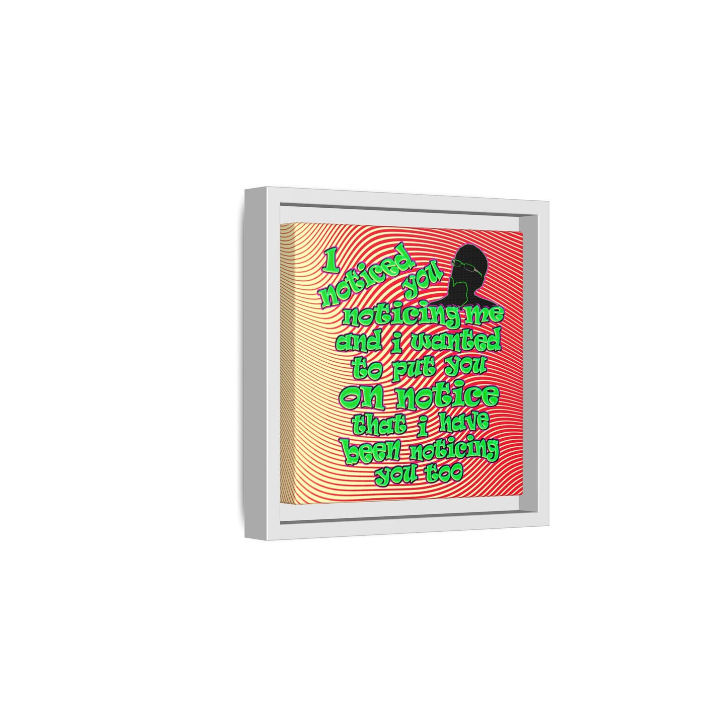 noticed you noticing - framed canvas art (yellow-orange wave)