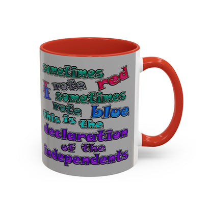 declaration of the independents - Accent Mug (light grey)