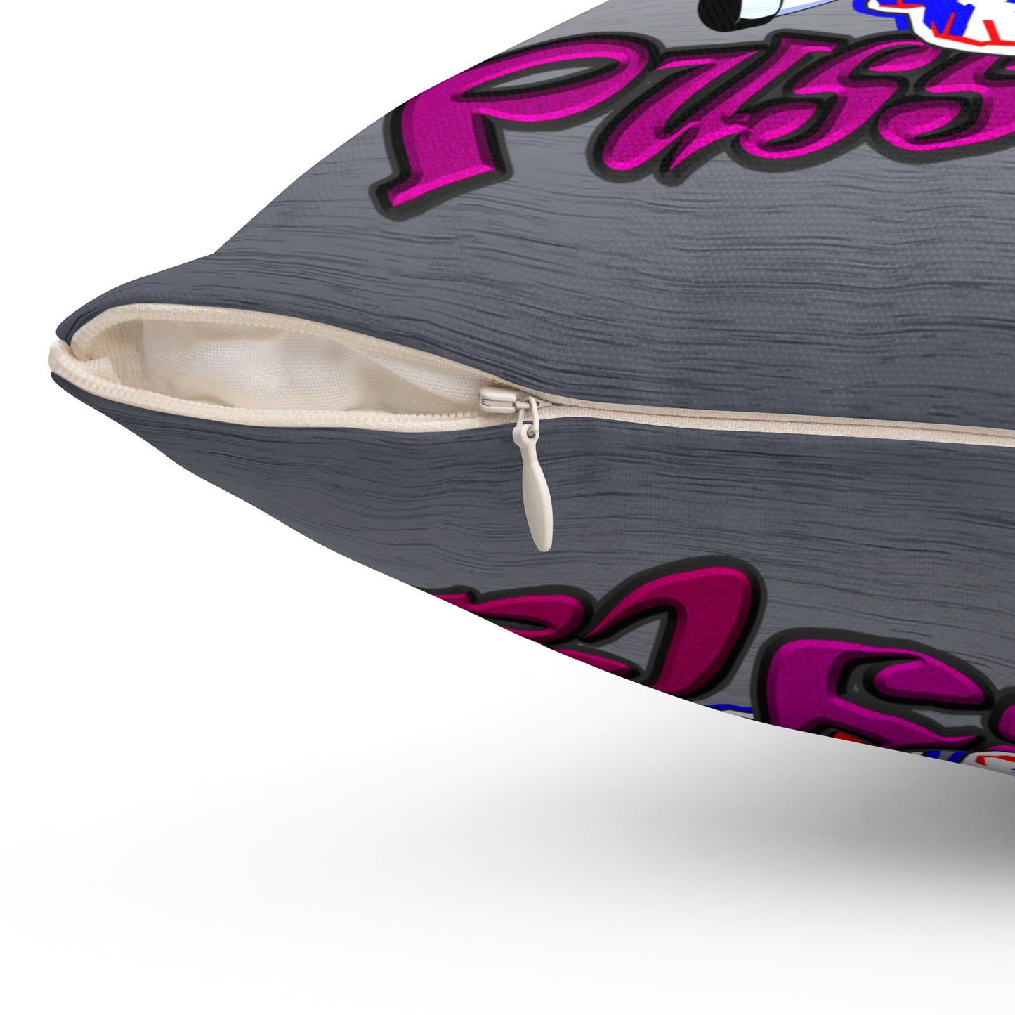 tag that - Spun Polyester Square Pillow - (brushed nickel)