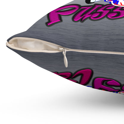 tag that - Spun Polyester Square Pillow - (brushed nickel)