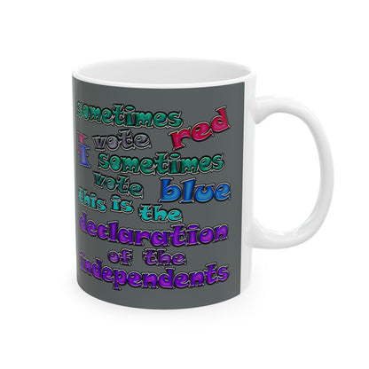 declaration of the independents - White Mug (dark grey)