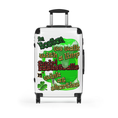 celtics logo - Suitcase (white)