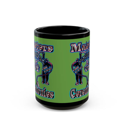 em cee squared - Black Mug (green)