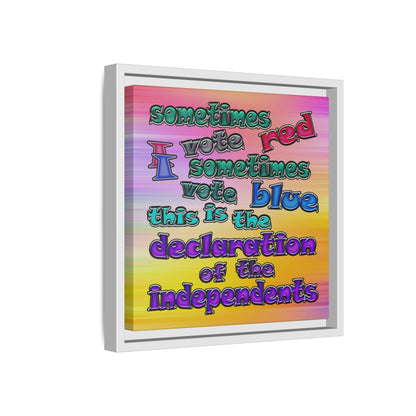declaration of the independents - framed canvas art (color blur)
