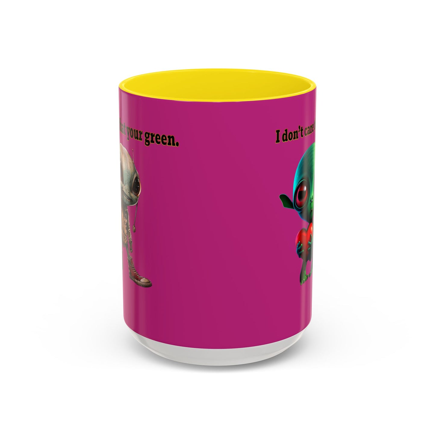 I don't care that your grey - Accent Mug (pink)