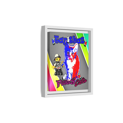 tag that - framed canvas art (rainbow split)