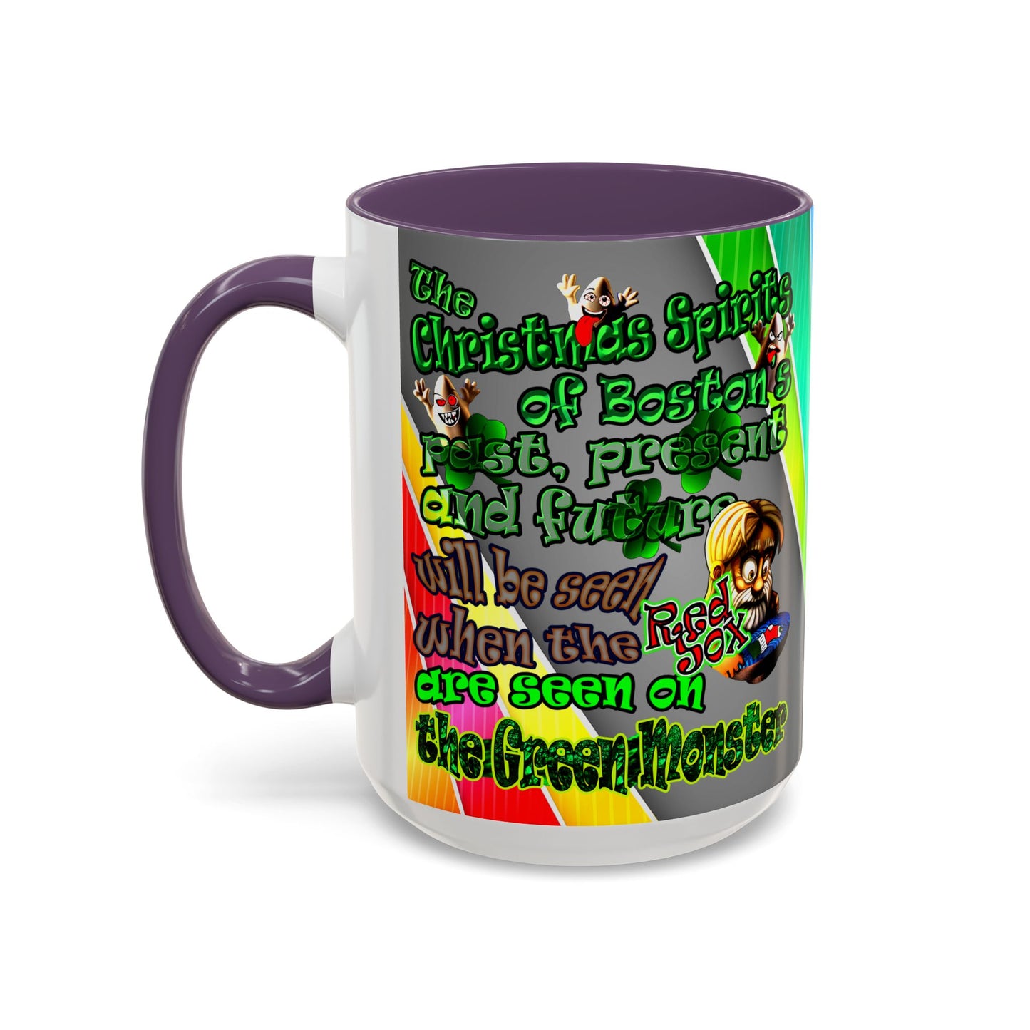christmas spirits of boston - Accent Mug (rainbow split)