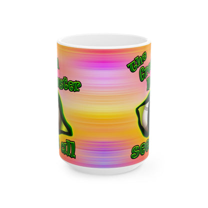green monster - White Mug (color blur)
