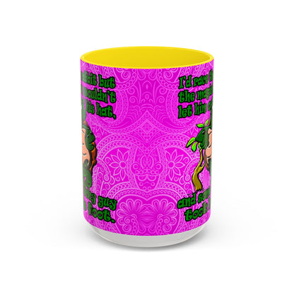 turtle race - Accent Mug (pink swirl)
