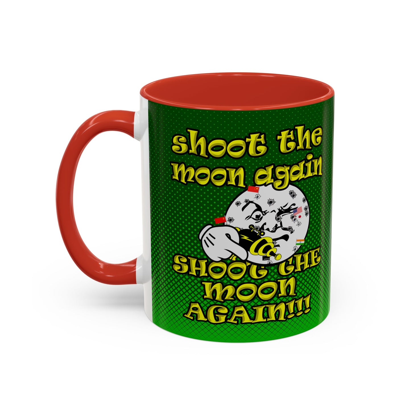 shoot the moon again - Accent Mug (logo green)