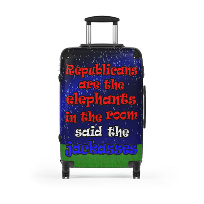 donkeys and elephants - Suitcase ('snoops' background)