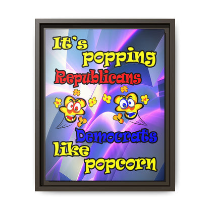 popping like popcorn - framed canvas art (grey-pink wave)