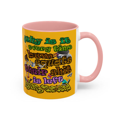 the bum's shit - Accent Mug (yellow)