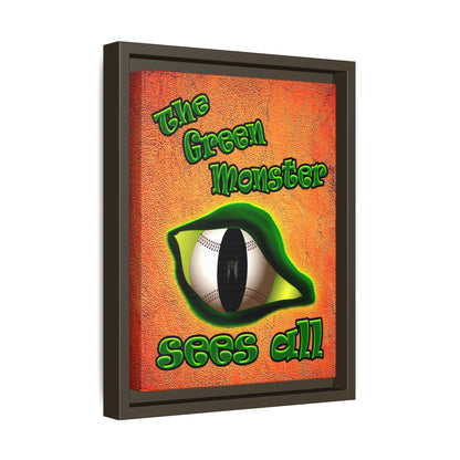 green monster - framed canvas art (burnt orange)