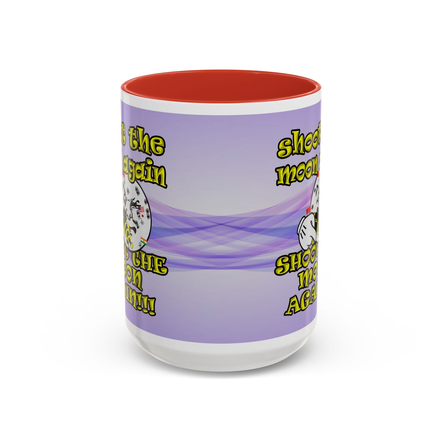 shoot the moon again - Accent Mug (light blue-pink wave)