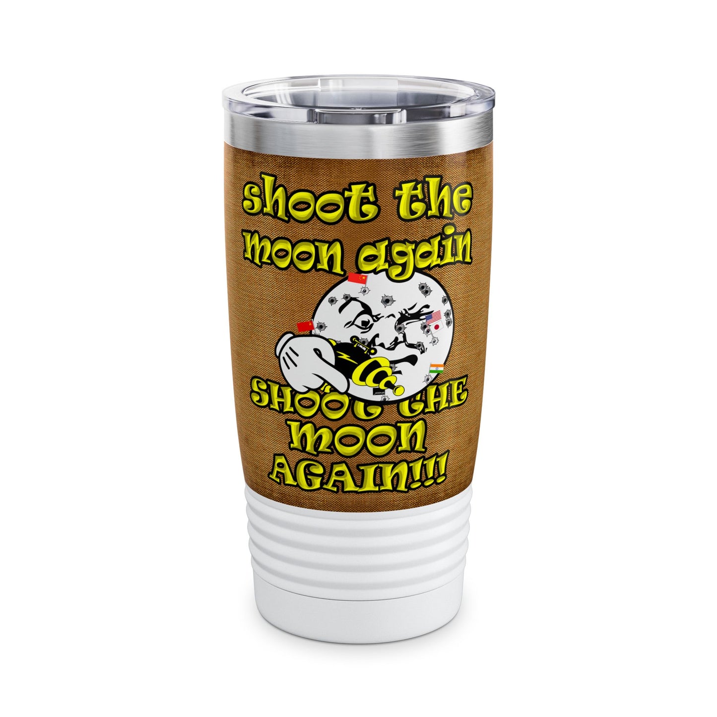 shoot the moon again - Ringneck Tumbler, 20oz (brown papyrus)