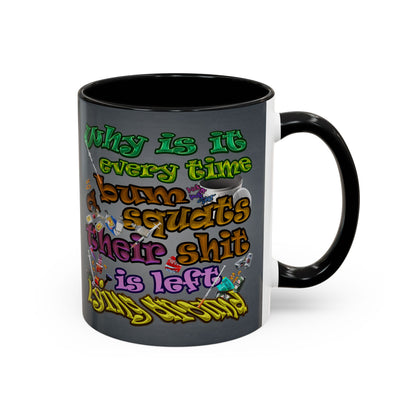 the bum's shit - Accent Mug (grey-light grey)
