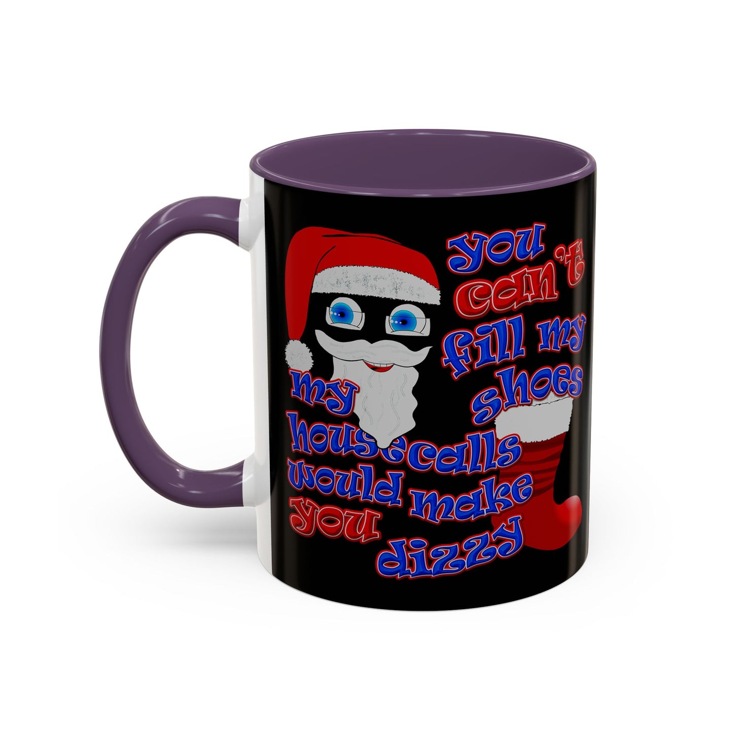santa's shoes - Accent Mug (black)