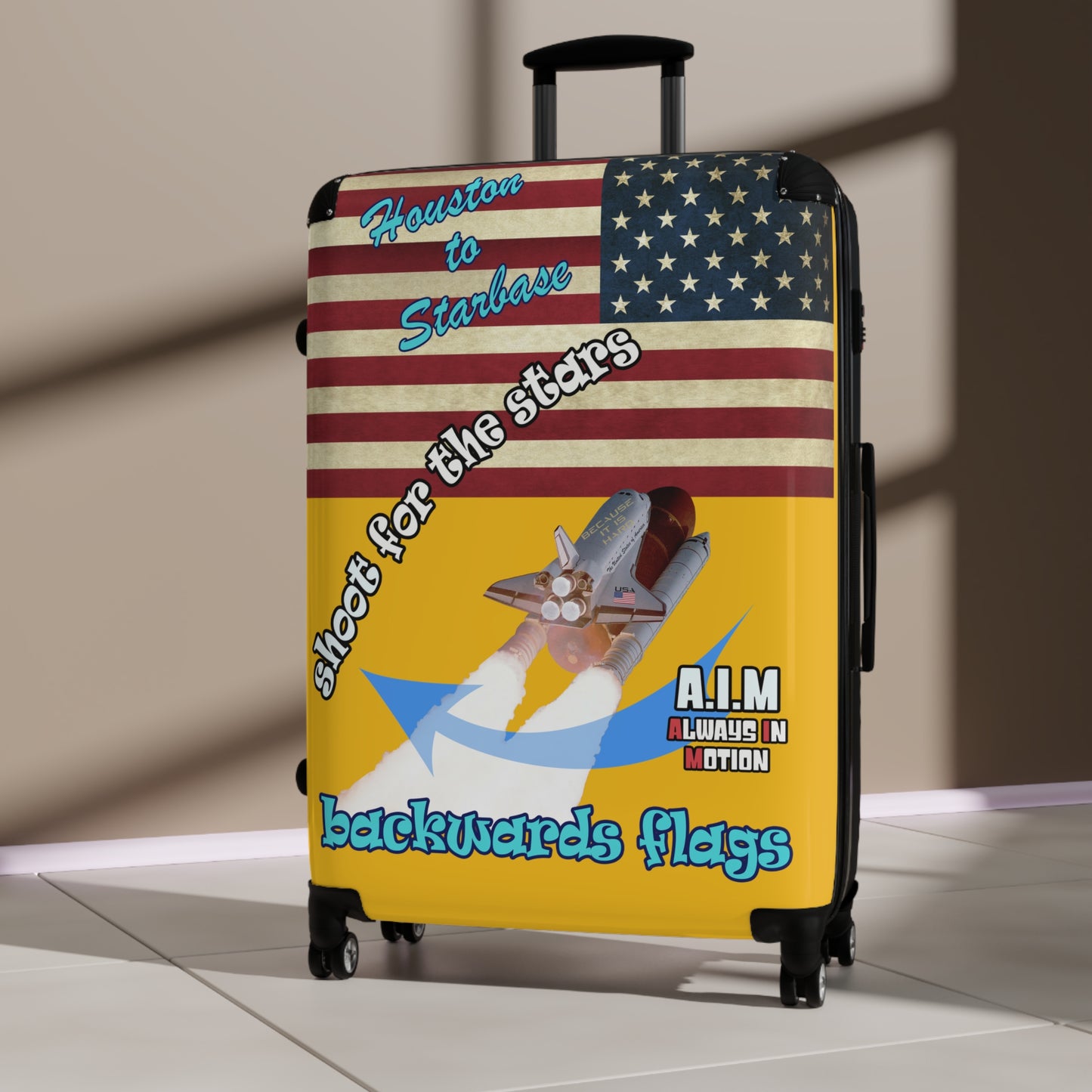 shoot for the stars - Suitcase (yellow)