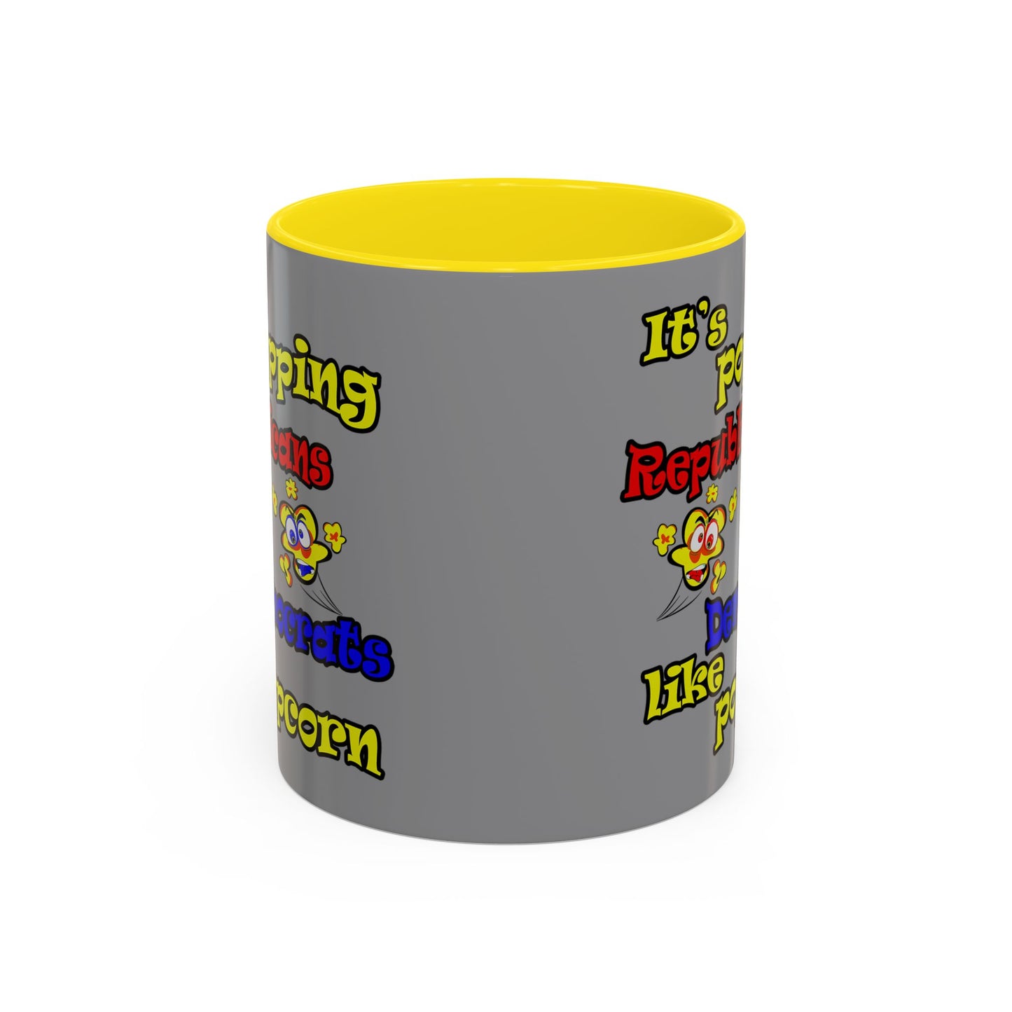 popping like popcorn - Accent Mug (grey)