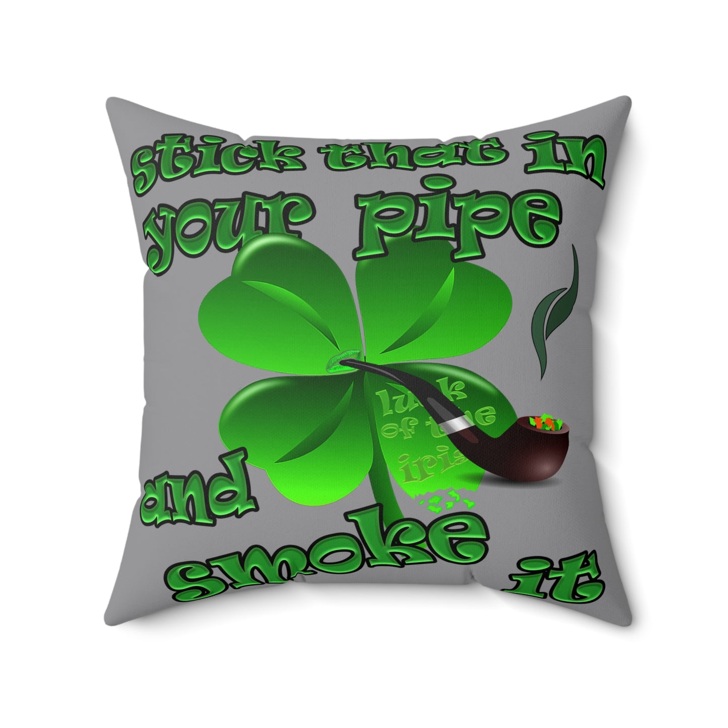 celtics logo - Spun Polyester Square Pillow - (grey)